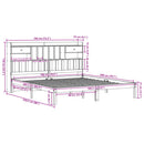vidaXL tömör fenyőfa könyvespolcos ágy matrac nélkül 180 x 200 cm