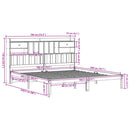 vidaXL fehér tömör fenyőfa könyvespolcos ágy matrac nélkül 180x200 cm