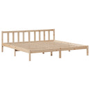 vidaXL tömör fenyőfa könyvespolcos ágy matrac nélkül 180 x 200 cm