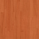 vidaXL barna tömör fenyőfa könyvespolcos ágy matrac nélkül 150 x 200cm