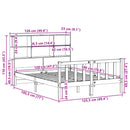 vidaXL fehér tömör fenyőfa könyvespolcos ágy matrac nélkül 120x190 cm