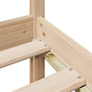 vidaXL tömör fenyőfa könyvespolcos ágy matrac nélkül 140 x 190 cm