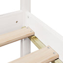 vidaXL fehér tömör fenyőfa könyvespolcos ágy matrac nélkül 160x200 cm