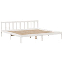 vidaXL fehér tömör fenyőfa könyvespolcos ágy matrac nélkül 180x200 cm