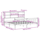 vidaXL fehér tömör fenyőfa könyvespolcos ágy matrac nélkül 180x200 cm