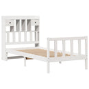 vidaXL fehér tömör fenyőfa könyvespolcos ágy matrac nélkül 75 x 190 cm