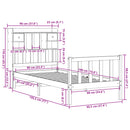 vidaXL fehér tömör fenyőfa könyvespolcos ágy matrac nélkül 90 x 190 cm