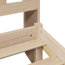 vidaXL tömör fenyőfa könyvespolcos ágy matrac nélkül 140 x 190 cm