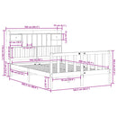 vidaXL tömör fenyőfa könyvespolcos ágy matrac nélkül 160 x 200 cm
