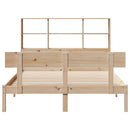 vidaXL tömör fenyőfa könyvespolcos ágy matrac nélkül 140 x 190 cm