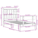 vidaXL fehér tömör fenyőfa könyvespolcos ágy matrac nélkül 90 x 190 cm