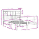 vidaXL fehér tömör fenyőfa könyvespolcos ágy matrac nélkül 140x190 cm