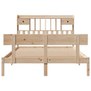 vidaXL tömör fenyőfa könyvespolcos ágy matrac nélkül 160 x 200 cm