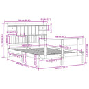 vidaXL tömör fenyőfa könyvespolcos ágy matrac nélkül 160 x 200 cm