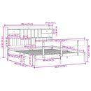 vidaXL fehér tömör fenyőfa könyvespolcos ágy matrac nélkül 180x200 cm