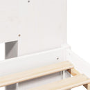 vidaXL fehér tömör fenyőfa könyvespolcos ágy matrac nélkül 200x200 cm