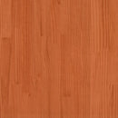 vidaXL barna tömör fenyőfa könyvespolcos ágy matrac nélkül 140 x 200cm