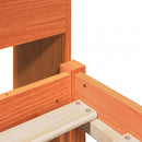 vidaXL viaszbarna tömör fa könyvespolcos ágy matrac nélkül 75 x 190 cm