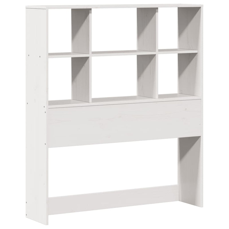 vidaXL fehér tömör fenyőfa könyvespolcos ágy matrac nélkül 90 x 190 cm