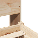 vidaXL tömör fenyőfa könyvespolcos ágy matrac nélkül 90 x 200 cm