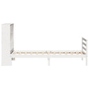 vidaXL fehér tömör fenyőfa könyvespolcos ágy matrac nélkül 90 x 200 cm