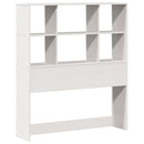 vidaXL fehér tömör fenyőfa könyvespolcos ágy matrac nélkül 90 x 200 cm