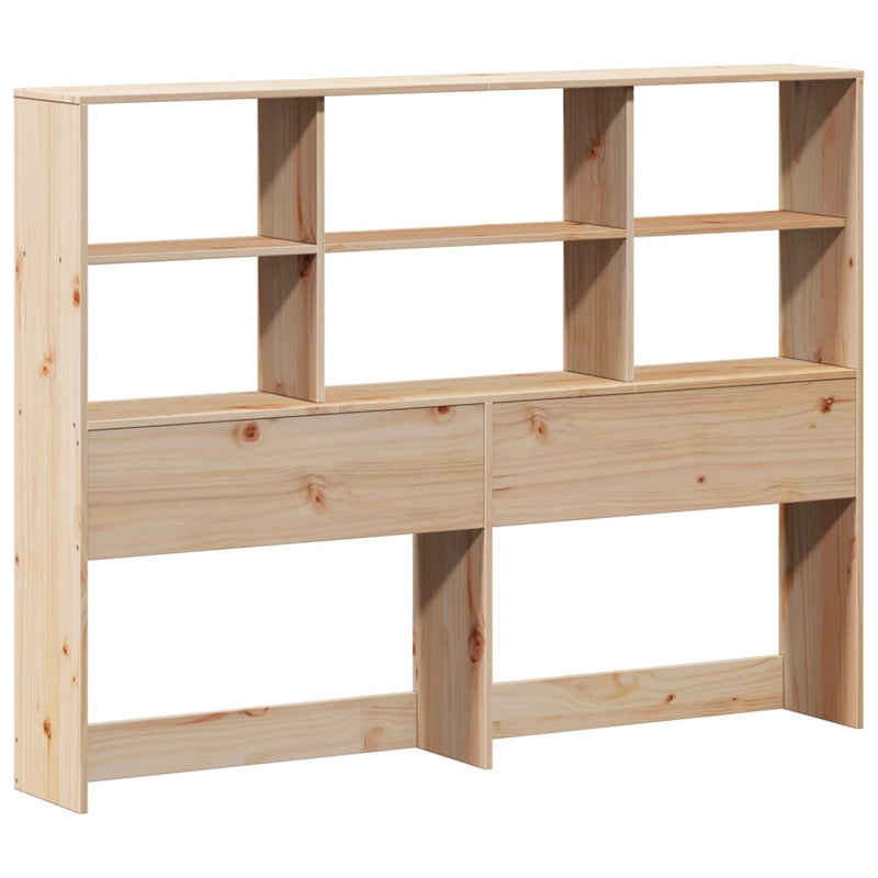 vidaXL tömör fenyőfa könyvespolcos ágy matrac nélkül 160 x 200 cm