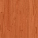 vidaXL viaszbarna tömör fa könyvespolcos ágy matrac nélkül 150 x 200cm