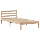 vidaXL tömör fenyőfa könyvespolcos ágy matrac nélkül 90 x 190 cm