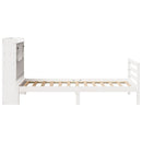 vidaXL fehér tömör fenyőfa könyvespolcos ágy matrac nélkül 90 x 190 cm