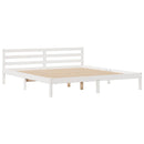 vidaXL fehér tömör fenyőfa könyvespolcos ágy matrac nélkül 180x200 cm