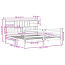 vidaXL fehér tömör fenyőfa könyvespolcos ágy matrac nélkül 180x200 cm