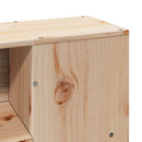 vidaXL tömör fenyőfa könyvespolcos ágy matrac nélkül 120 x 190 cm