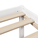 vidaXL fehér tömör fenyőfa könyvespolcos ágy matrac nélkül 135x190 cm