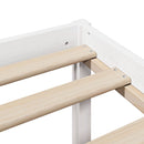 vidaXL fehér tömör fenyőfa könyvespolcos ágy matrac nélkül 150x200 cm