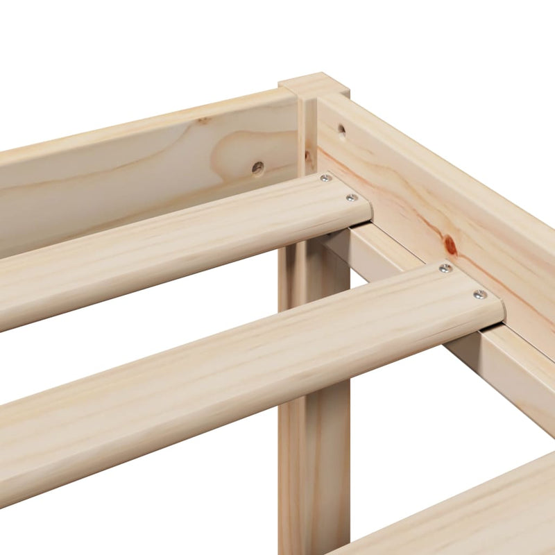 vidaXL tömör fenyőfa könyvespolcos ágy matrac nélkül 100 x 200 cm