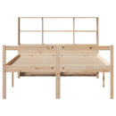 vidaXL tömör fenyőfa könyvespolcos ágy matrac nélkül 140 x 190 cm