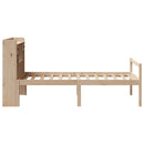 vidaXL tömör fenyőfa könyvespolcos ágy matrac nélkül 75 x 190 cm