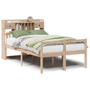 vidaXL tömör fenyőfa könyvespolcos ágy matrac nélkül 135 x 190 cm