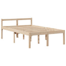 vidaXL tömör fenyőfa könyvespolcos ágy matrac nélkül 135 x 190 cm