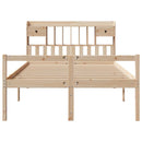 vidaXL tömör fenyőfa könyvespolcos ágy matrac nélkül 140 x 190 cm