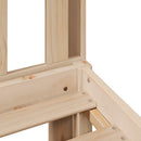 vidaXL tömör fenyőfa könyvespolcos ágy matrac nélkül 140 x 190 cm