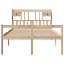 vidaXL tömör fenyőfa könyvespolcos ágy matrac nélkül 140 x 200 cm
