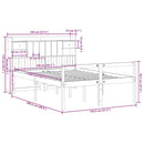 vidaXL tömör fenyőfa könyvespolcos ágy matrac nélkül 140 x 200 cm