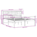 vidaXL fehér tömör fenyőfa könyvespolcos ágy matrac nélkül 180x200 cm