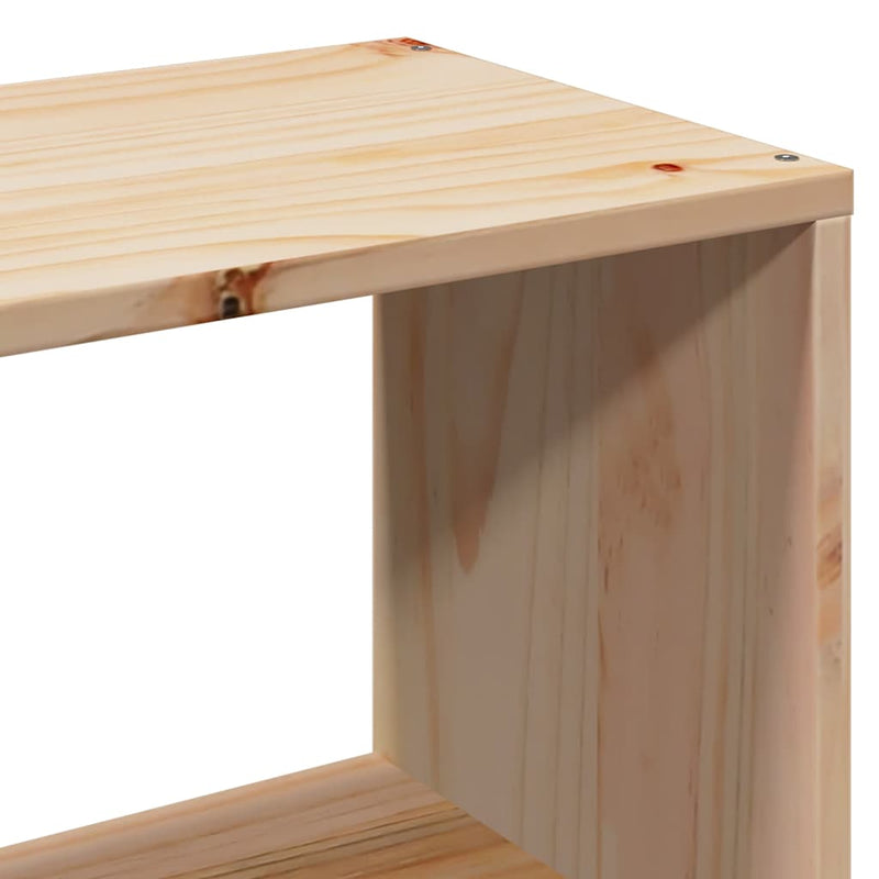 vidaXL tömör fenyőfa könyvespolcos ágy matrac nélkül 90 x 190 cm