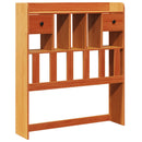 vidaXL barna tömör fenyőfa könyvespolcos ágy matrac nélkül 75 x 190 cm