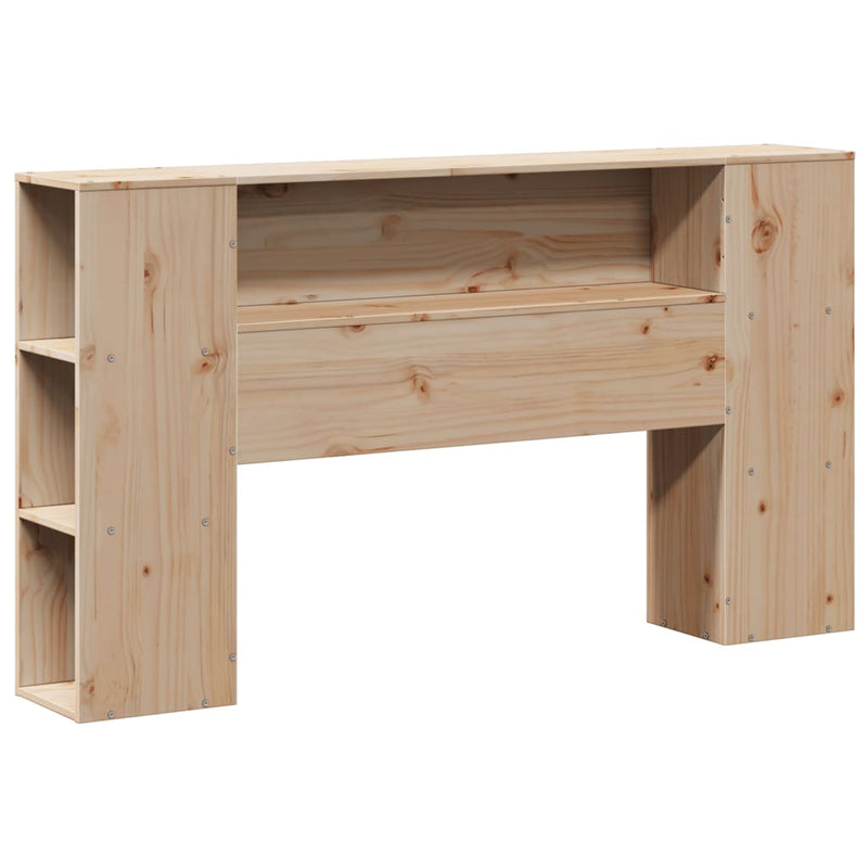 vidaXL tömör fenyőfa könyvespolcos ágy matrac nélkül 140 x 200 cm