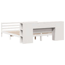 vidaXL fehér tömör fenyőfa könyvespolcos ágy matrac nélkül 180x200 cm