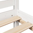 vidaXL fehér tömör fenyőfa könyvespolcos ágy matrac nélkül 180x200 cm